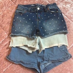 3 pairs of girls Jean shorts